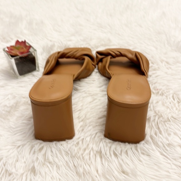 Open Edit Nordstroms Cora Tan Twisted heel slide sandal women size 6, 9, 9.5, 10 - Picture 7 of 8